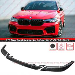 21-23 BMW F90 M5 Real Carbon Fiber Front Bumper Lip Splitter