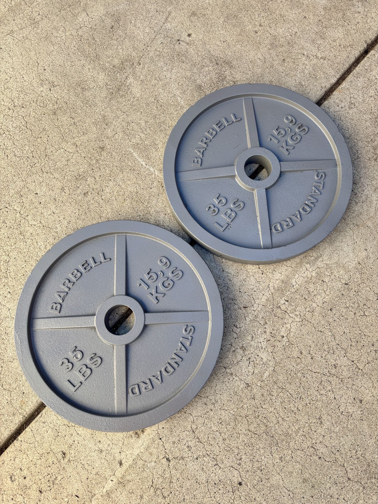 Two 35-lb Olympic Weights