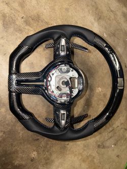 bmw carbon fiber steering wheel
