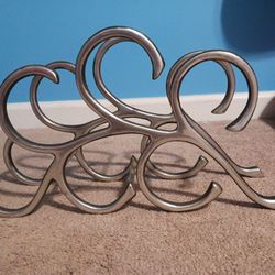 Heavy 6 Bottle Curved Wine Rack Unique OBO 