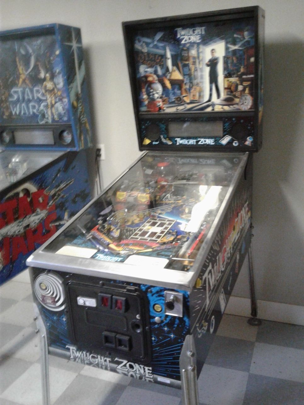 Vintage twilight zone pinball machine