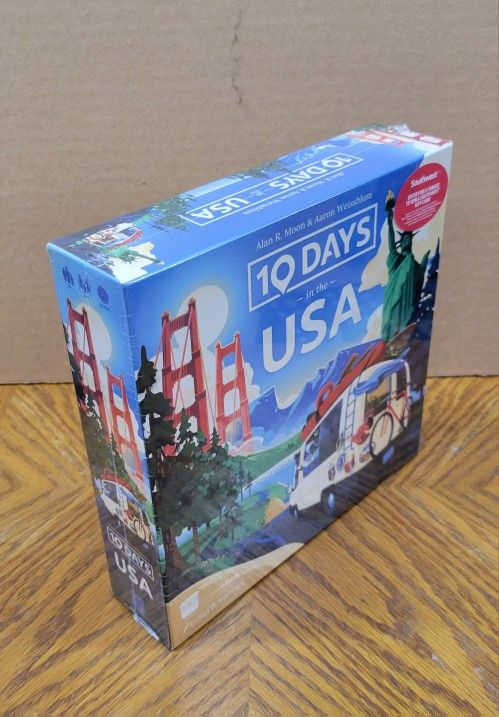 The Op Games 10 Days in the USA Board Game: Educational Focus on Geography & Travel, 2-4 Players