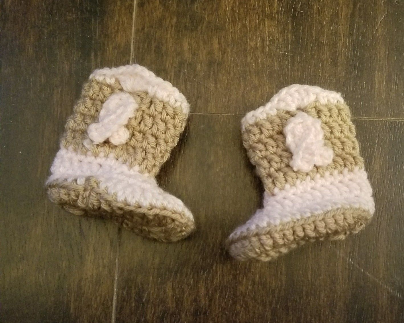 Cowgirl boots crochet baby infant photo prop