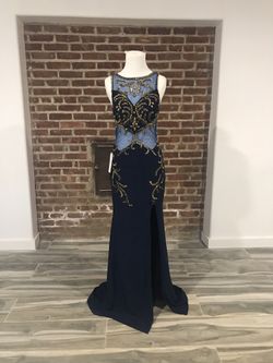 NWT Sz4 Navy Formal Evening Prom Dress