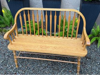 46” Wooden Foyer Bench See Descr