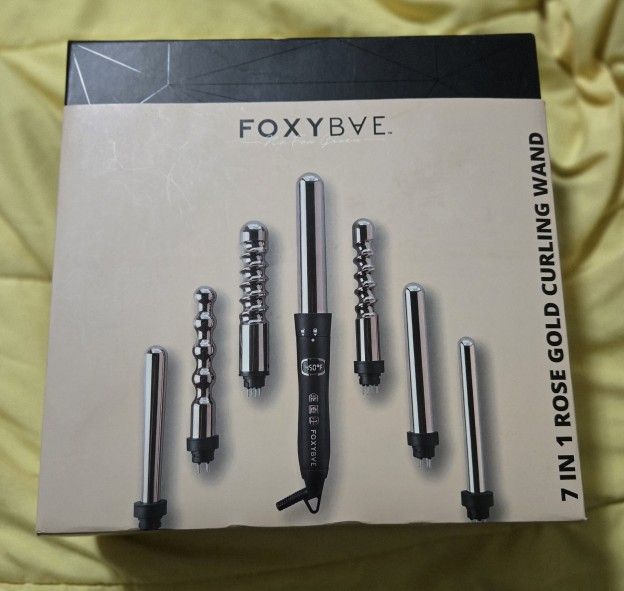Foxybae 7 In 1 Rose Gold Curling Wand