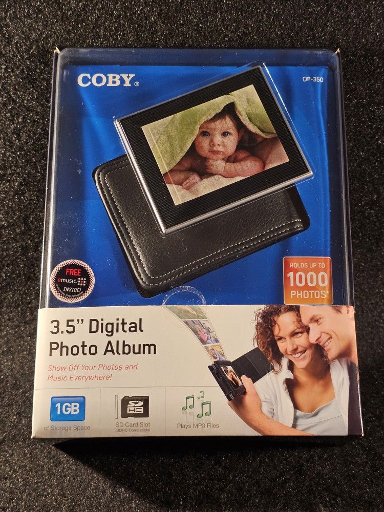 Vintage 2008 Coby 3.5" Digital Photo Album 1GB/1000 Photos DP-350 ⭐️Brand-New!⭐️