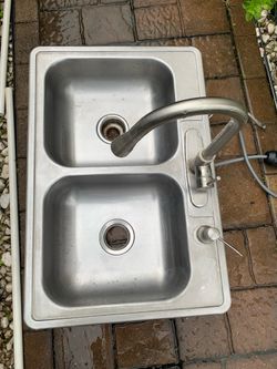 KRAUS kitchen sink 32 inch drop in 16 gauge stainless steel with faucet