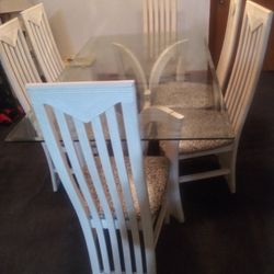 Dinning Room Table,1 In Table And A Coffee Table And 6 Chairs