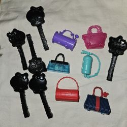 Lot Monster High Accessories Puses Brushes