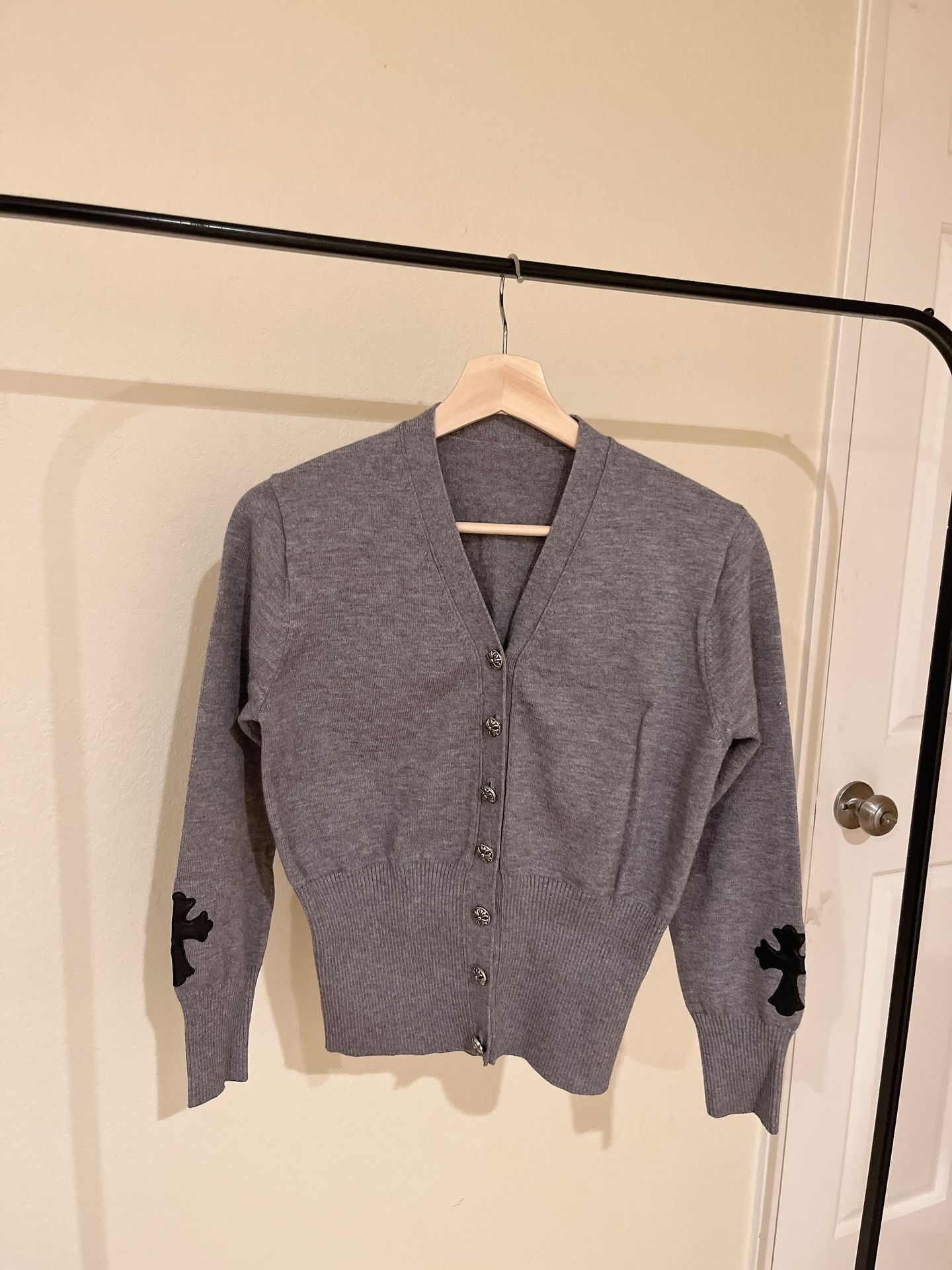 Chrom Heart Crop Cardigan Open Front 