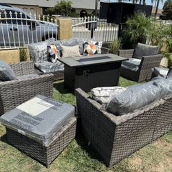 Brand New Patio Outdoor Furniture Set With Fire Pit