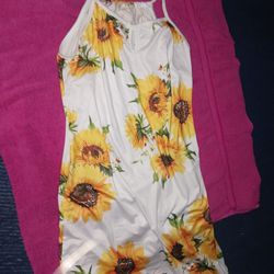 Womens sunflower sundress 