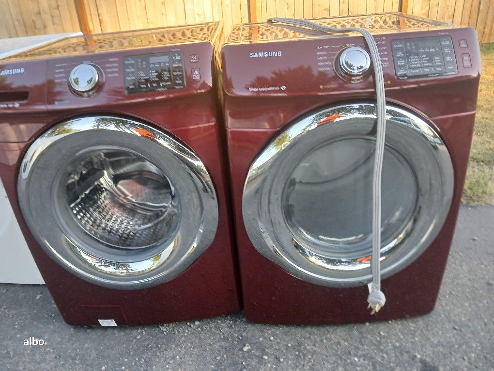Samsung Washer And Dryer Set Electric Topload