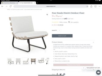 Four Hands Dimitri Outdoor Chair 
