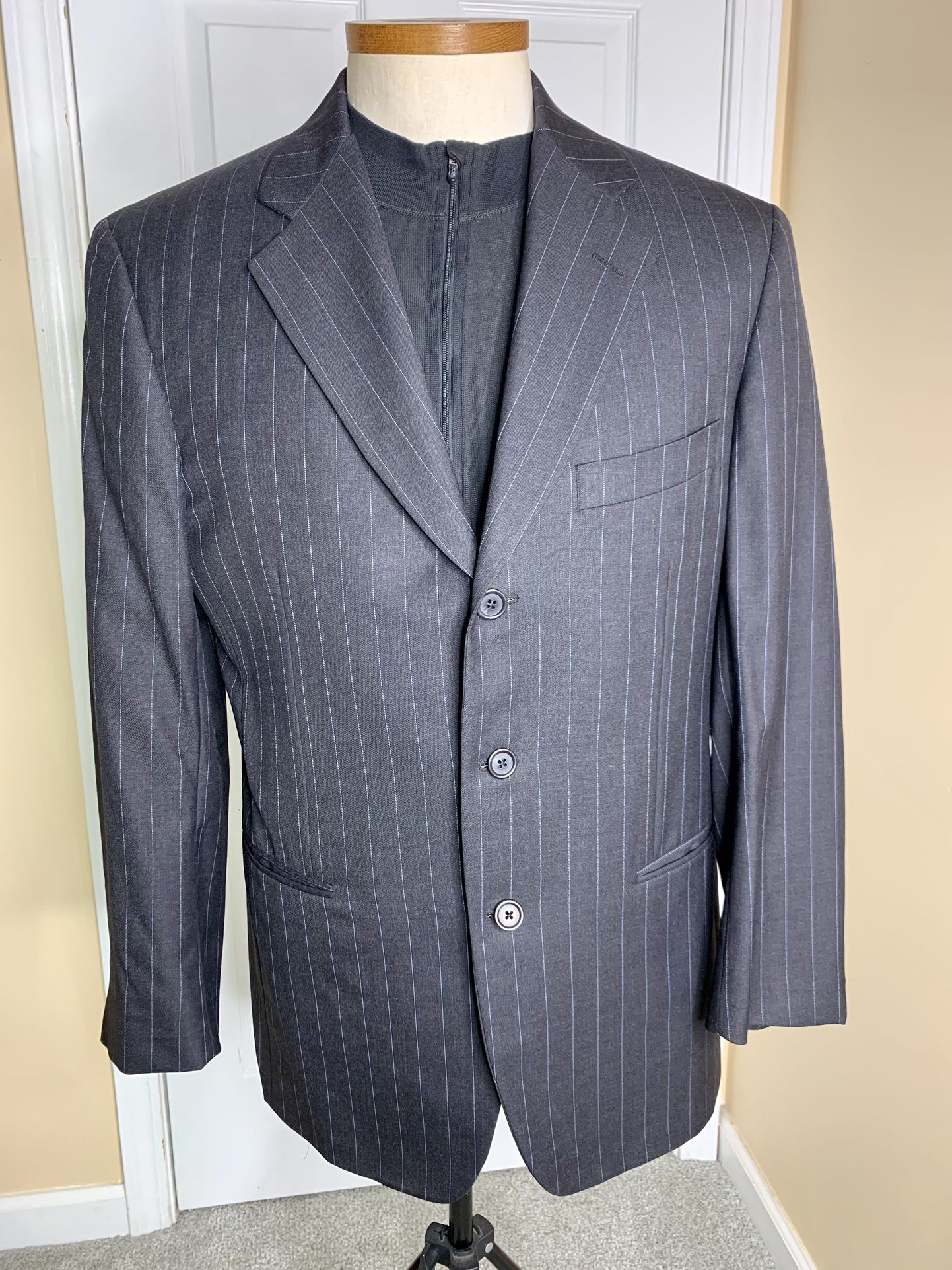 H. Stockton Atlanta by Samuelsohn Men 40R Cashmere Wool Coat