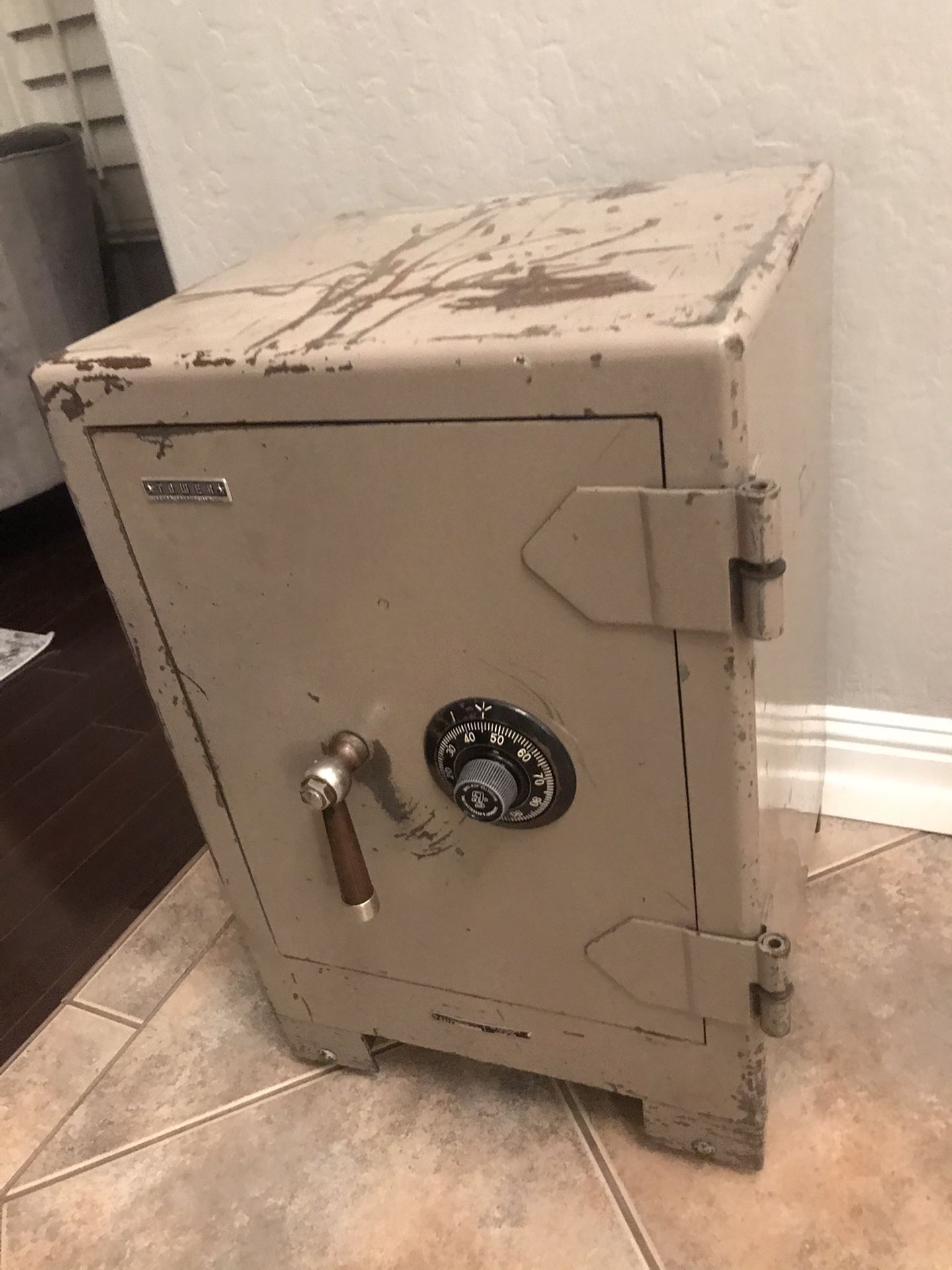 Tower Sears Roebuck and Co Vintage safe 16” x 16” x 25” height for decoration