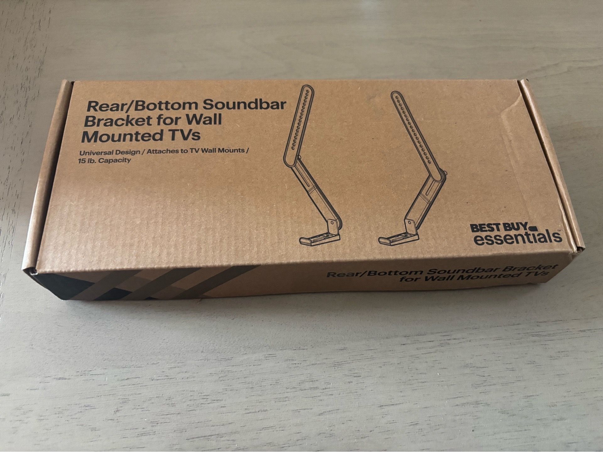 Best Buy essentials Rear/Bottom Soundbar Bracket for Wall Mounted TVs