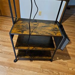 Mobile printer stand 4 tier with power outlets