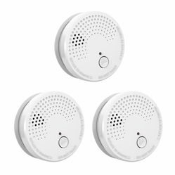 LSHOME 3-Pack Photoelectric Smoke Detectors 9V Battery Fire Alarms | Brand New | Numerous Available