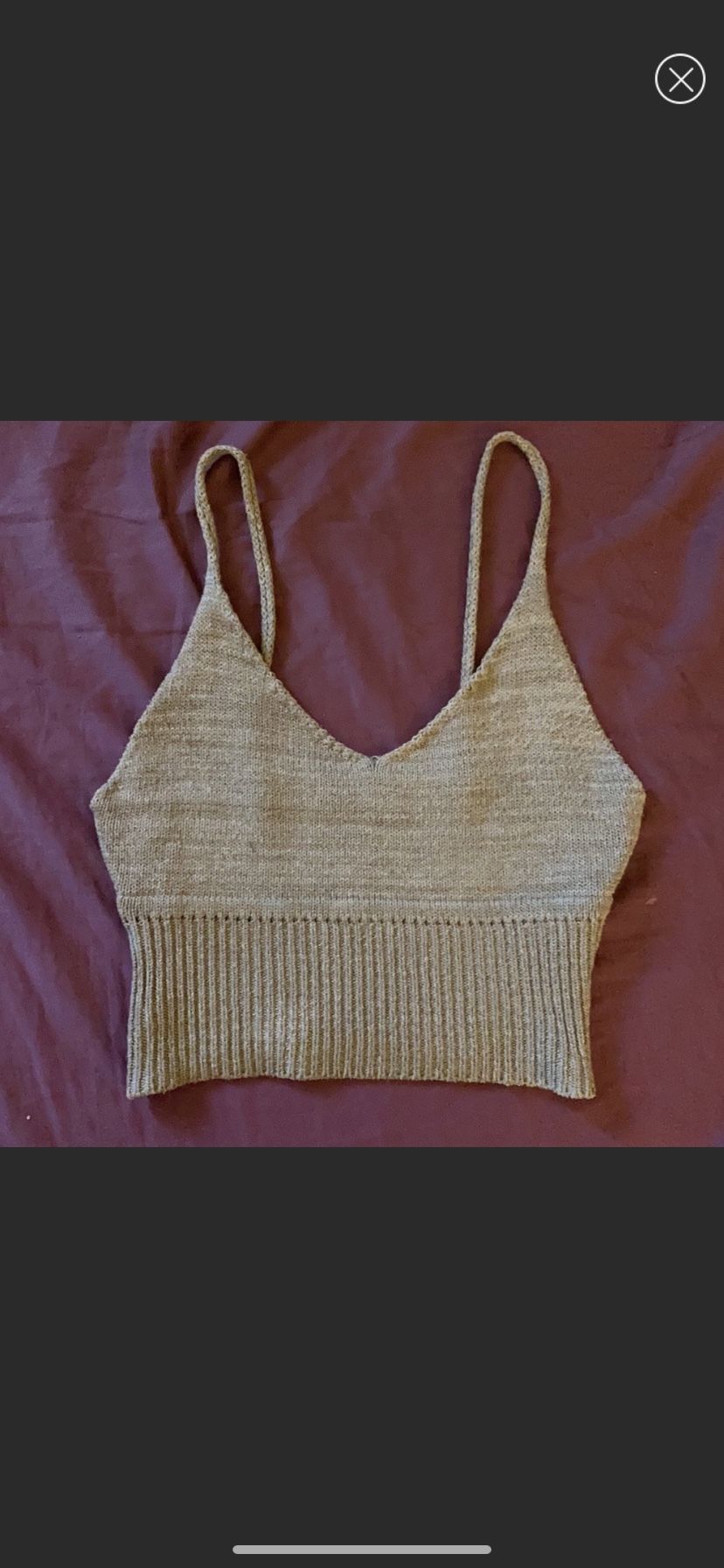 cute cropped tan top