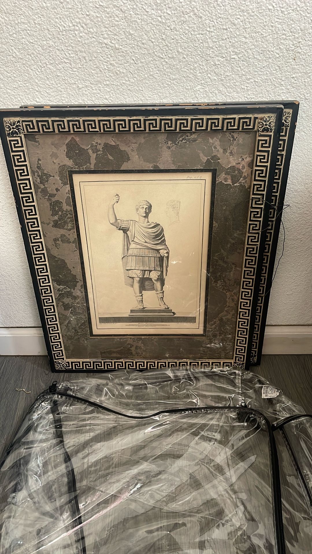 18th Century Etching Of Roman Statue