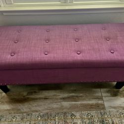 Pink-purple Storage Ottoman 