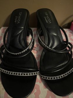 Black & Silver High Heels Size 8 1/2