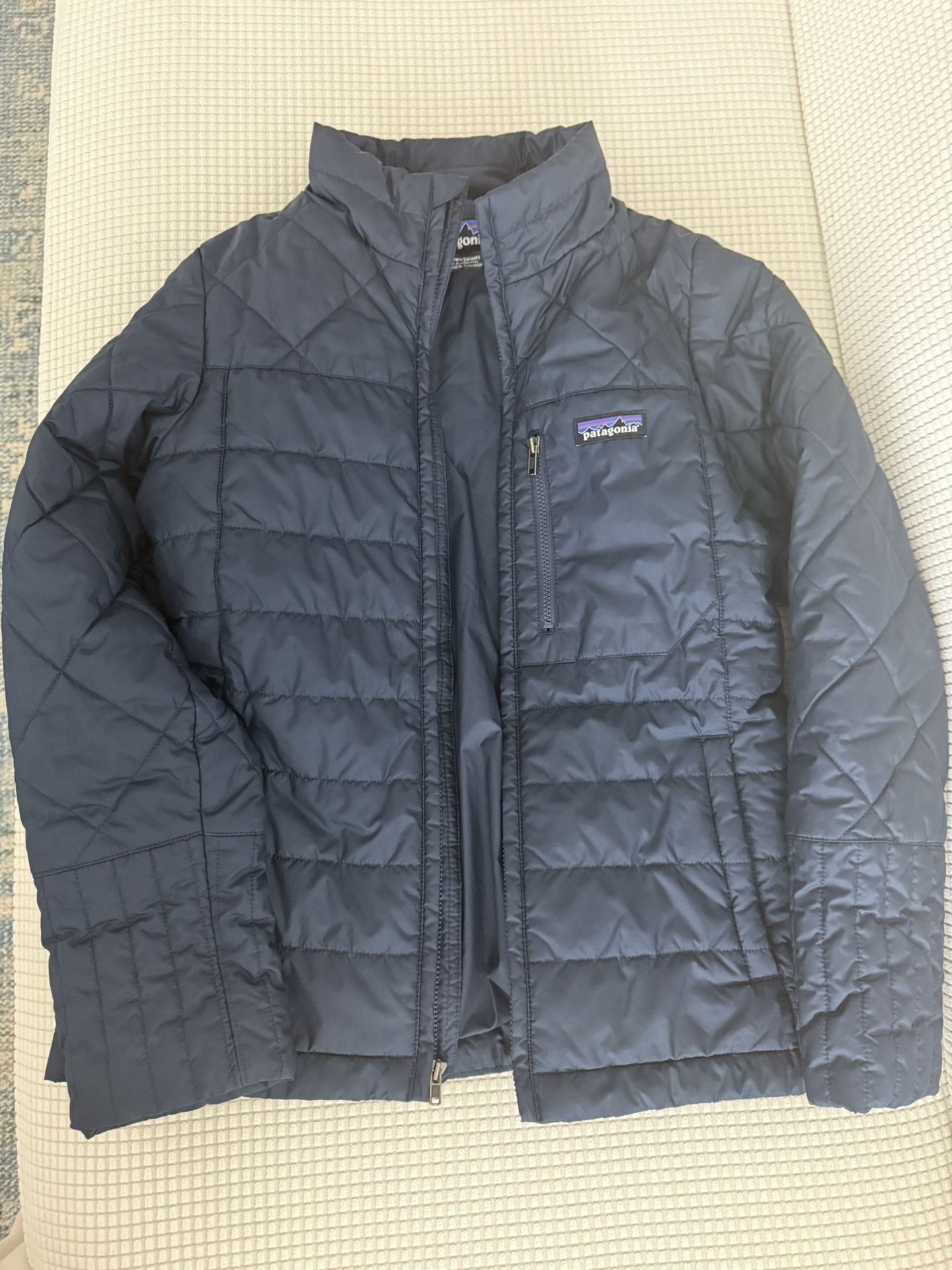 Patagonia Girls’ Jacket – Size 12, Navy (Like New)