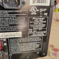 Pioneer Audio/Video RECEIVER Model#VX-33