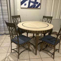 Golden iron dining table