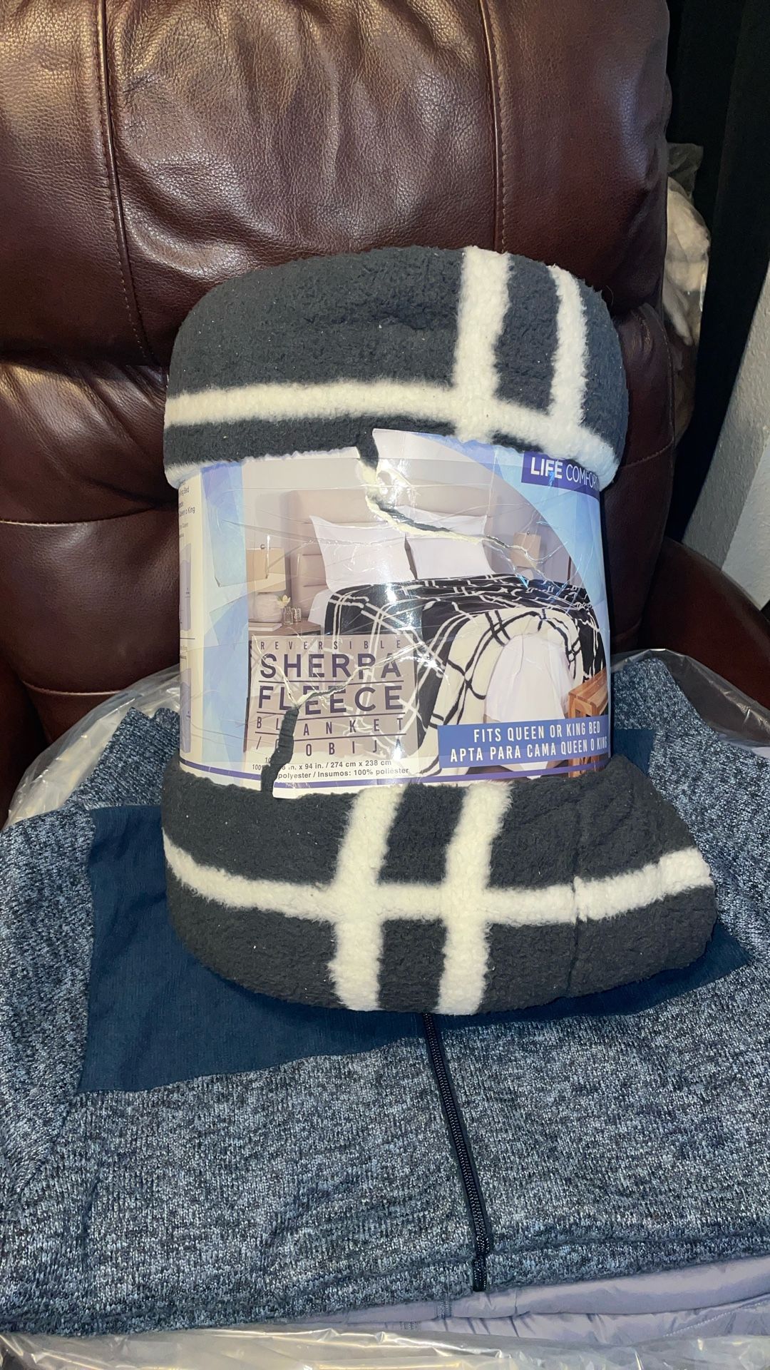 Reversible Sherpa Fleece Blanket!!