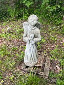 Concrete Angel Boy statue
