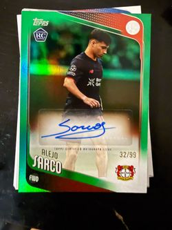 2025-26 Topps UEFA Competitions Auto #BA-AS Alejo Sarco RC /99 Rookie