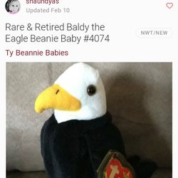 Rare Bald Eagle Beanie 