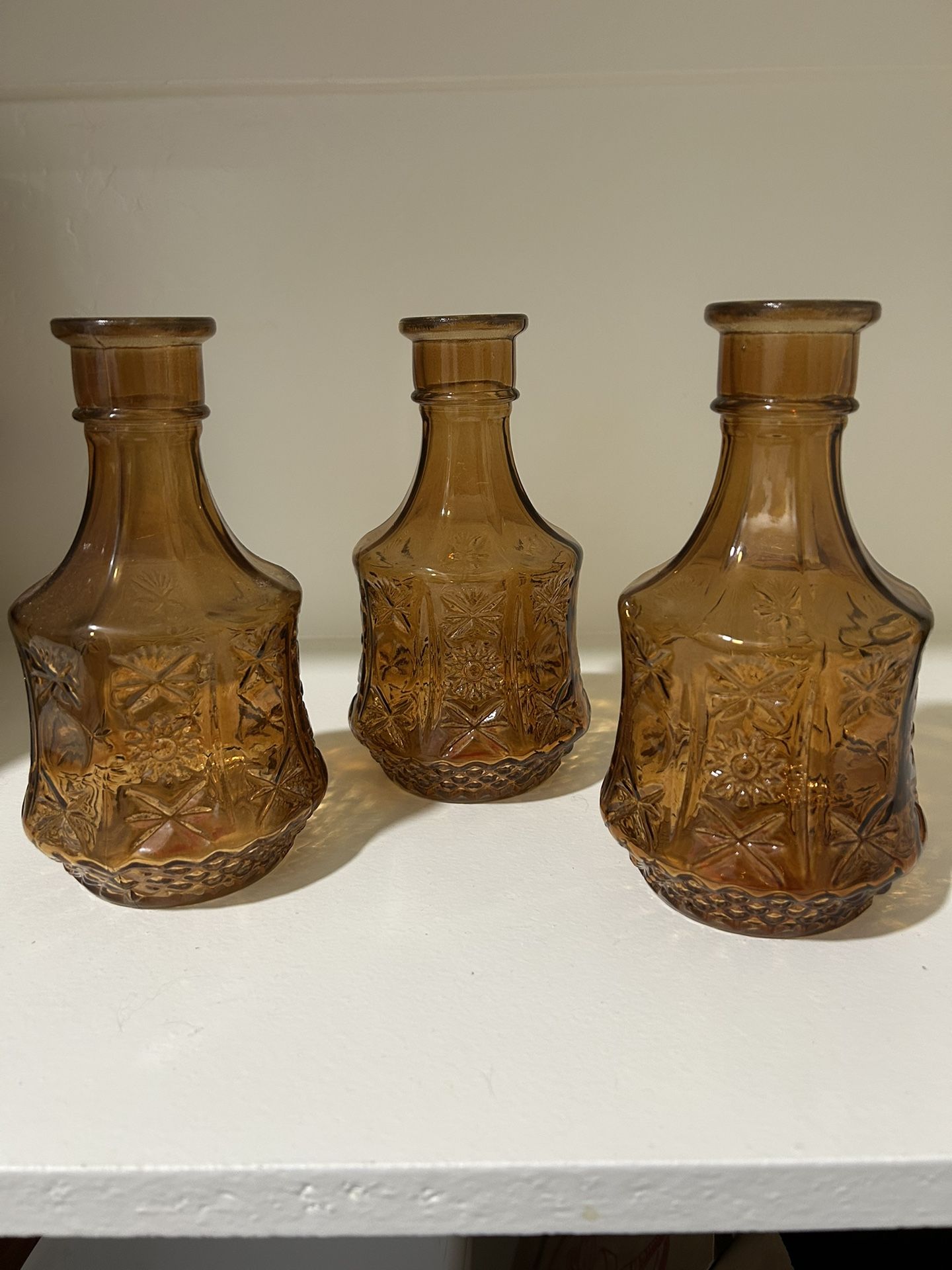 Wedding Decor / Amber Glass 