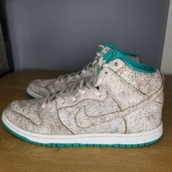 Nike Dunk High SB Premium Flamingo Size 11.5 Skate Skateboard Dunk White/White-Hyper Jade 313171-117
