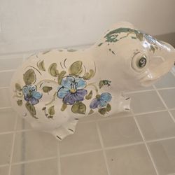 Vintage Painted Floral Frog