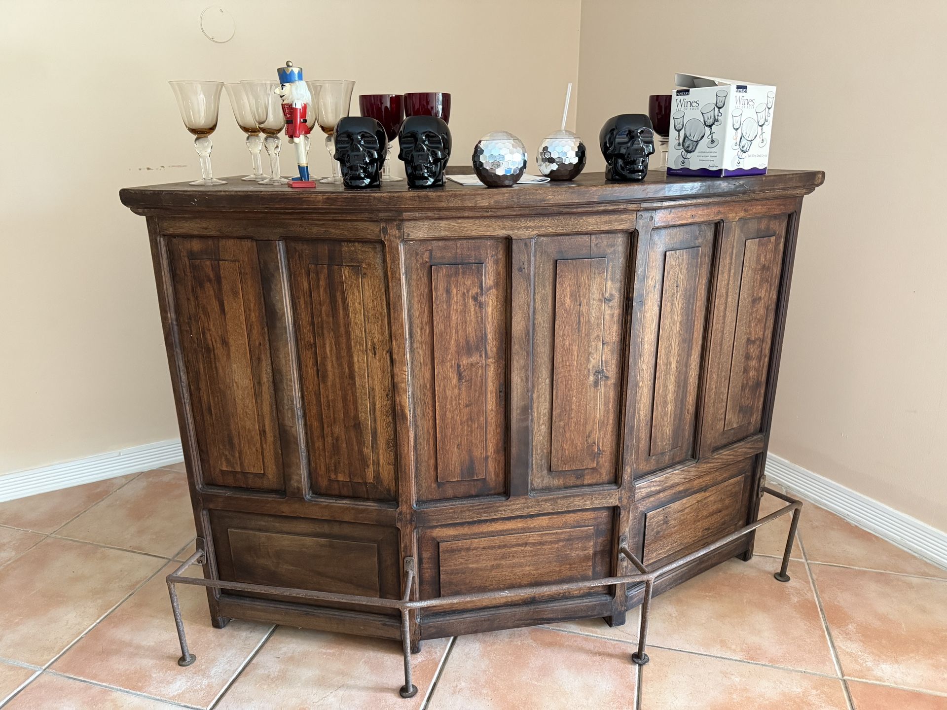 Wooden Bar with stool