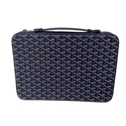 Goyard Compagnon Universel briefcase in blue canvas