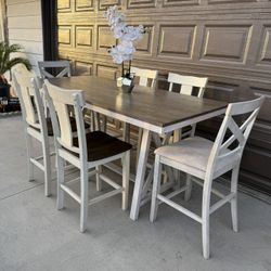 Farmhouse Dinner Table Set For 6 