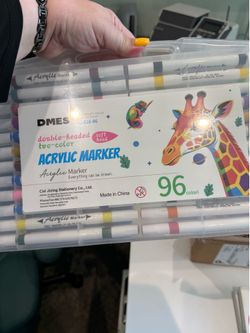96-Color Dual Tip Acrylic Marker Set – New in Case