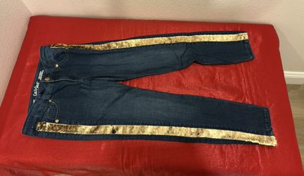 Girls flipable sequins super skinny Jeans - kids size 8 - clothes - Simi Valley 