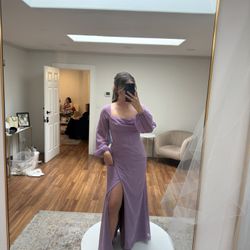 Purple Floor Length Dress
