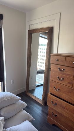 Wood Floor Length Mirror —pick up only