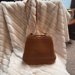 Crossbody Leather Woven Bag 