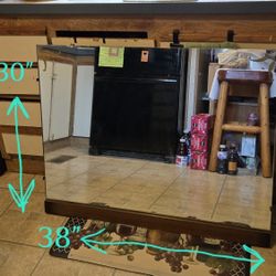 Old Unique Large Dresser/Wall Mirror