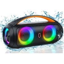 Portable Waterproof Bluetooth Speaker with RGB Lights