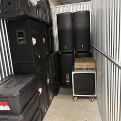 JBL Passive And Active Speakers. Crown Amplifie