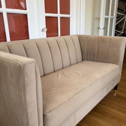 Tufted Velvet Loveseat Couch Sofa